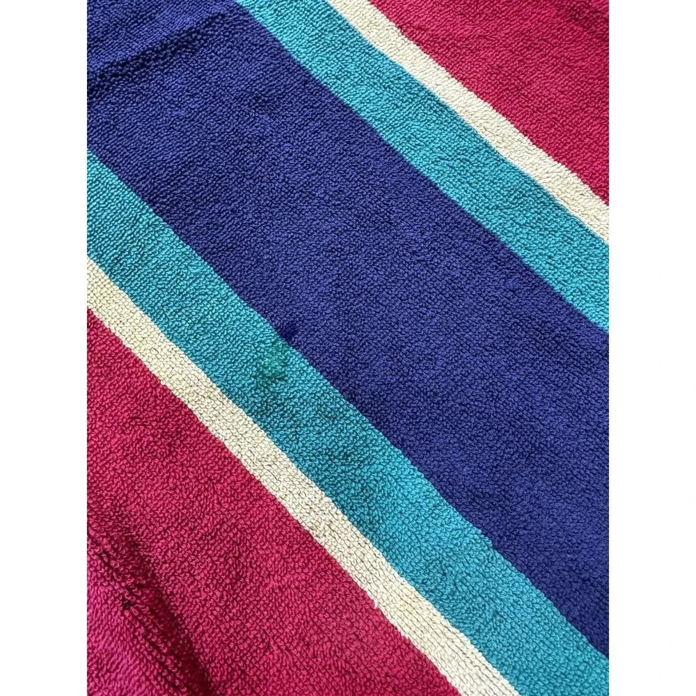 VTG 2 Eddie Bauer Beach Towels Sheet Nautical Stripes Towel READ